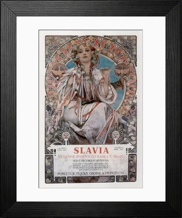 Framed Print : Slavia (Poster), 1907. Artist: Mucha, Alfons Marie (1860-1939) Framed Print : Slavia (Poster), 1907. Artist: Mucha, Alfons Marie (1860-1939)