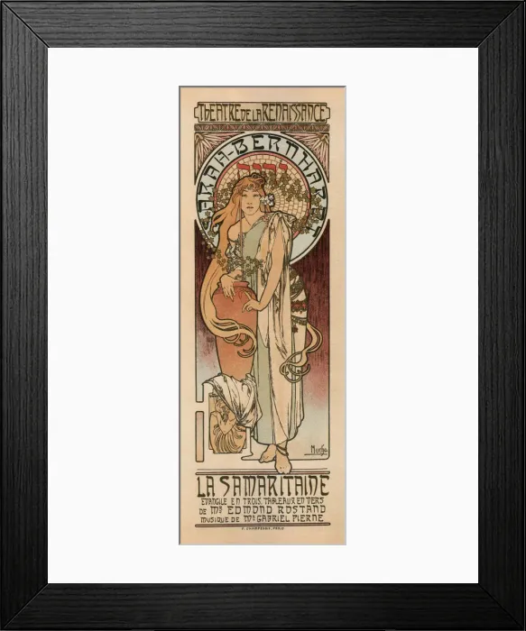 Framed Print : Woman of Samaria (Poster). Artist: Mucha, Alfons Marie (1860-1939) Framed Print : Woman of Samaria (Poster). Artist: Mucha, Alfons Marie (1860-1939)