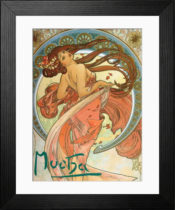 Framed Print : Dance (From the series The Arts), 1898. Artist: Mucha, Alfons Marie (1860-1939) Framed Print : Dance (From the series The Arts), 1898. Artist: Mucha, Alfons Marie (1860-1939)