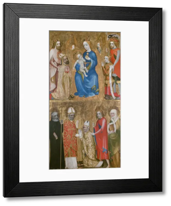 Framed Print : Votive Painting of Archbishop Jan Ocko of Vlasim, ca 1370. Artist: Theodoric of Prague, (Circle) (active ca. 1360-1380) Framed Print : Votive Painting of Archbishop Jan Ocko of Vlasim, ca 1370. Artist: Theodoric of Prague, (Circle) (active ca. 1360-1380)