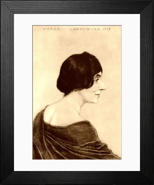 Framed Print : Portrait of Wanda Landowska (1879-1959), 1917. Artist: Orlik, Emil (1870?1932) Framed Print : Portrait of Wanda Landowska (1879-1959), 1917. Artist: Orlik, Emil (1870?1932)