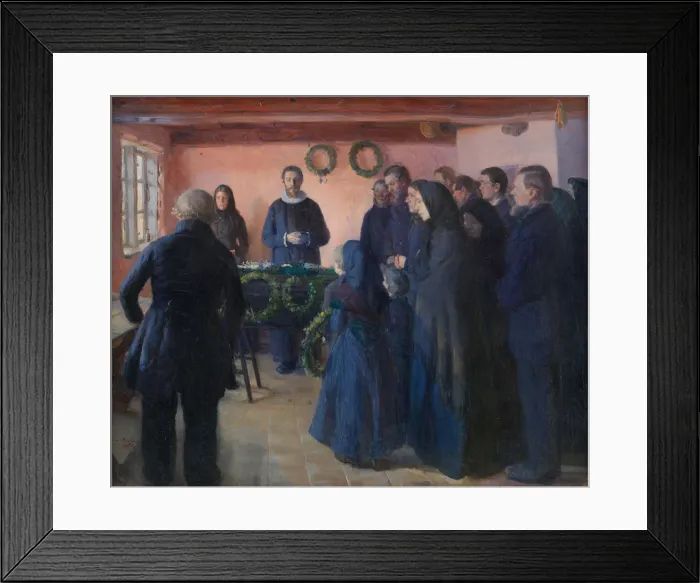 Framed Print : A Funeral, 1891. Artist: Ancher, Anna (1859-1935) Framed Print : A Funeral, 1891. Artist: Ancher, Anna (1859-1935)