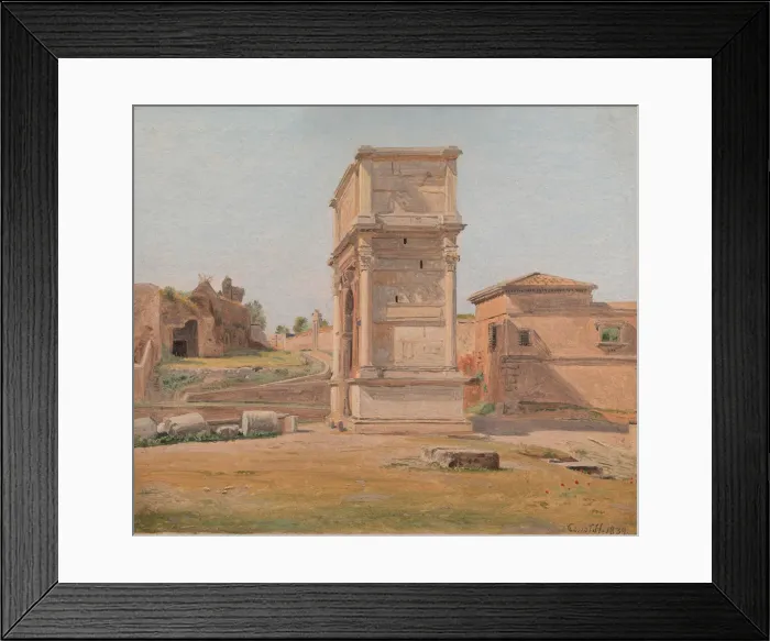 Framed Print : The Arch of Titus in Rome, 1839. Artist: Hansen, Constantin (1804-1880) Framed Print : The Arch of Titus in Rome, 1839. Artist: Hansen, Constantin (1804-1880)