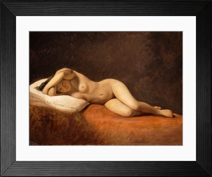 Framed Print : Resting Model, 1839. Artist: Hansen, Constantin (1804-1880) Framed Print : Resting Model, 1839. Artist: Hansen, Constantin (1804-1880)
