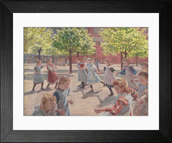 Framed Print : Playing Children, 1907-1908. Artist: Hansen, Peter (1869-1928) Framed Print : Playing Children, 1907-1908. Artist: Hansen, Peter (1869-1928)