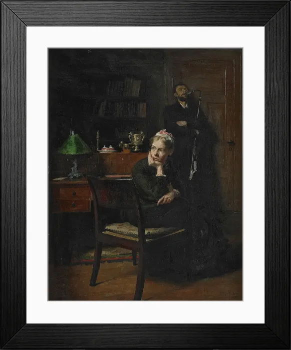 Framed Print : Family Scene in an Interior, 1885. Artist: Ilsted, Peter Vilhelm (1861-1933) Framed Print : Family Scene in an Interior, 1885. Artist: Ilsted, Peter Vilhelm (1861-1933)