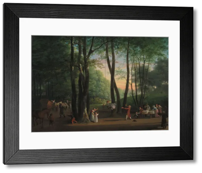Framed Print : The Dancing Glade at Sorgenfri, North of Copenhagen, 1800. Artist: Juel, Jens (1745-1802) Framed Print : The Dancing Glade at Sorgenfri, North of Copenhagen, 1800. Artist: Juel, Jens (1745-1802)