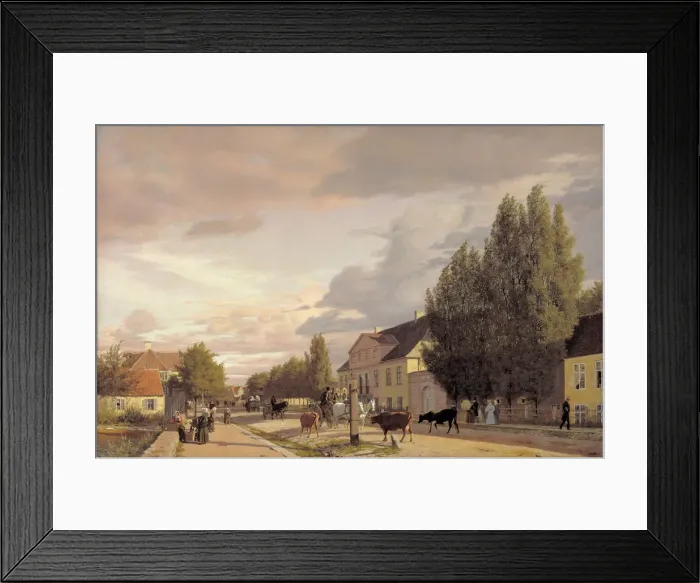 Framed Print : View of a Street in Osterbro outside Copenhagen. Morning Light, 1836. Artist: Kobke, Christen Schiellerup (1810-1848) Framed Print : View of a Street in Osterbro outside Copenhagen. Morning Light, 1836. Artist: Kobke, Christen Schiellerup (1810-1848)