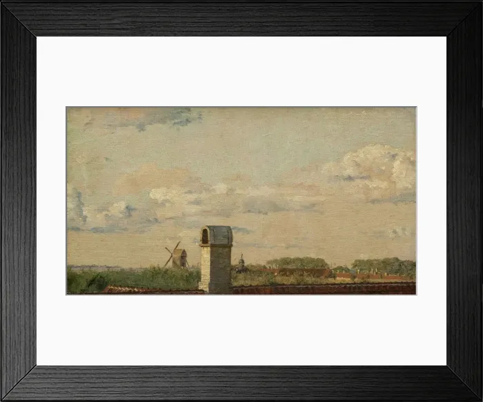 Framed Print : View from a Window in Toldbodvej Looking Towards the Citadel in Copenhagen, c. 1833. Artist: Kobke, Christen Schiellerup (1810-1848) Framed Print : View from a Window in Toldbodvej Looking Towards the Citadel in Copenhagen, c. 1833. Artist: Kobke, Christen Schiellerup (1810-1848)