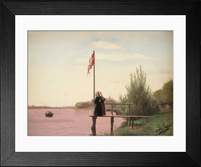 Framed Print : View from Dosseringen near the Sortedam Lake Looking towards the Suburb Norrebro outside Copenhagen, 1838. Artist: Kobke, Christen Schiellerup (1810-1848) Framed Print : View from Dosseringen near the Sortedam Lake Looking towards the Suburb Norrebro outside Copenhagen, 1838. Artist: Kobke, Christen Schiellerup (1810-1848)