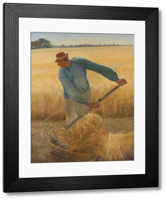 Framed Print : The Harvest, 1885. Artist: Ring, Laurits Andersen (1854-1933) Framed Print : The Harvest, 1885. Artist: Ring, Laurits Andersen (1854-1933)
