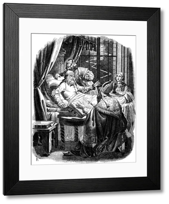 Framed Print : Henry the Lion before his death in Brunswiek (Illustration from the Geschichte des deutschen Volkes by E. Duller), 1840. Artist: Kirchhoff, Johann Jakob (1796-1848) Framed Print : Henry the Lion before his death in Brunswiek (Illustration from the Geschichte des deutschen Volkes by E. Duller), 1840. Artist: Kirchhoff, Johann Jakob (1796-1848)