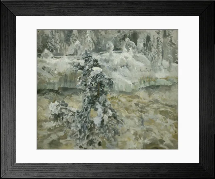 Framed Print : Imatra in wintertime, 1893. Artist: Gallen-Kallela, Akseli (1865-1931) Framed Print : Imatra in wintertime, 1893. Artist: Gallen-Kallela, Akseli (1865-1931)