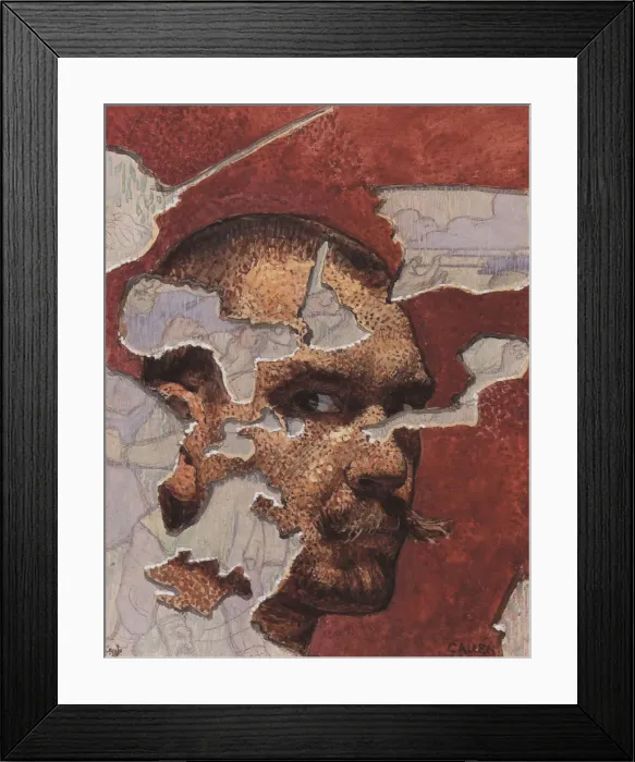 Framed Print : Self-Portrait as Fresco, 1894. Artist: Gallen-Kallela, Akseli (1865-1931) Framed Print : Self-Portrait as Fresco, 1894. Artist: Gallen-Kallela, Akseli (1865-1931)