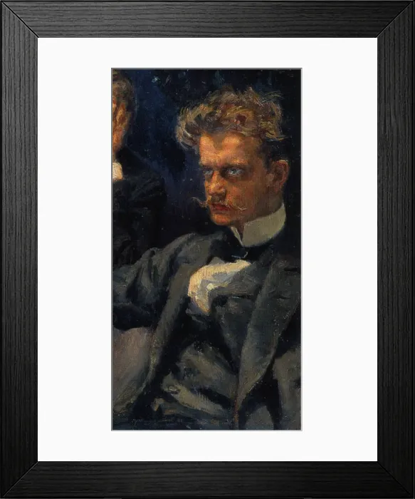 Framed Print : The Symposium, (Detail: Jean Sibelius), 1894. Artist: Gallen-Kallela, Akseli (1865-1931) Framed Print : The Symposium, (Detail: Jean Sibelius), 1894. Artist: Gallen-Kallela, Akseli (1865-1931)