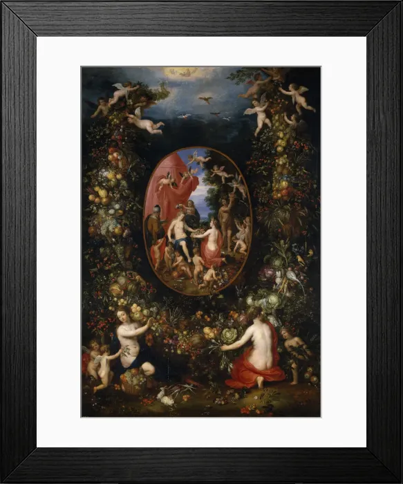 Framed Print : Cybele and Seasons, before 1618. Artist: Balen, Hendrik I, van (1575-1632) Framed Print : Cybele and Seasons, before 1618. Artist: Balen, Hendrik I, van (1575-1632)