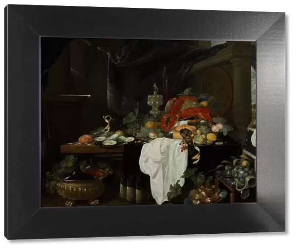 Pronk Still Life with Fruit, Oyters, and Lobsters, c. 1640. Artist: Benedetti, Andries (active Mid of 17th cen. )