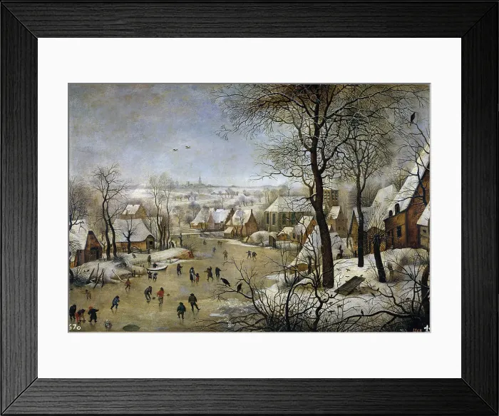Framed Print : Winter landscape with a Bird Trap, ca 1601. Artist: Brueghel, Pieter, the Younger (1564-1638) Framed Print : Winter landscape with a Bird Trap, ca 1601. Artist: Brueghel, Pieter, the Younger (1564-1638)