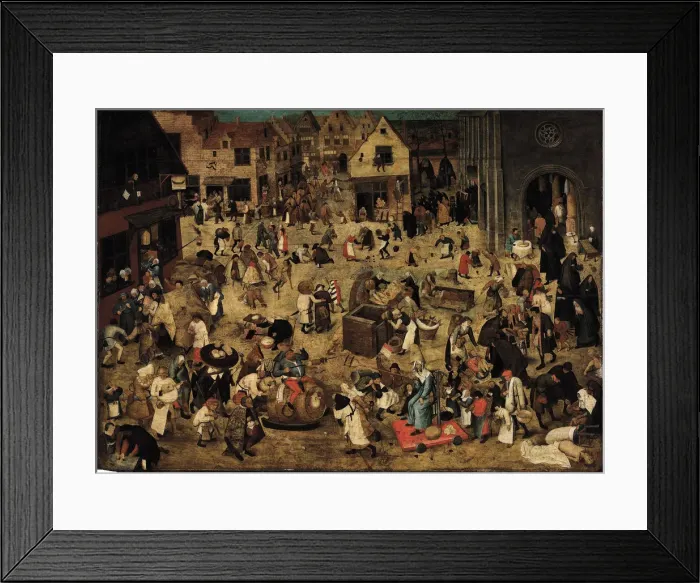 Framed Print : The Combat between Carnival and Lent, c. 1560. Artist: Brueghel, Pieter, the Younger (1564-1638) Framed Print : The Combat between Carnival and Lent, c. 1560. Artist: Brueghel, Pieter, the Younger (1564-1638)
