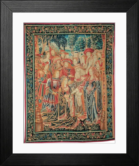 Framed Print : The Story of Troy. The Pardon of Helen, c. 1520. Artist: Brussels Manufactory (1515-1525) Framed Print : The Story of Troy. The Pardon of Helen, c. 1520. Artist: Brussels Manufactory (1515-1525)