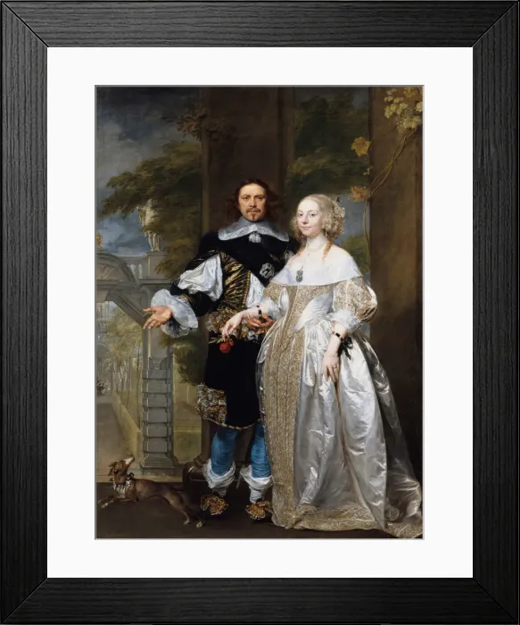 Framed Print : Portrait of a Married Couple in the Park, 1662. Artist: Coques, Gonzales (1614 / 18-1684) Framed Print : Portrait of a Married Couple in the Park, 1662. Artist: Coques, Gonzales (1614 / 18-1684)