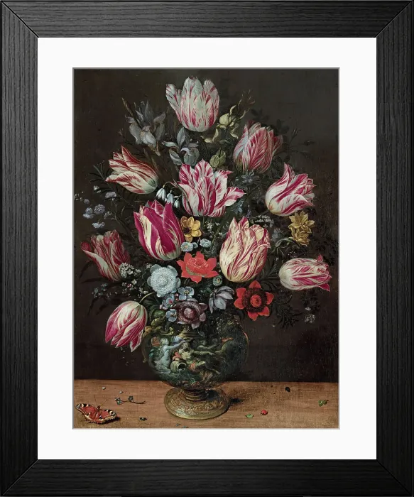 Framed Print : Vase with Tulips, 1620-1625. Artist: Daniels, Andries (ca. 1580-after 1602) Framed Print : Vase with Tulips, 1620-1625. Artist: Daniels, Andries (ca. 1580-after 1602)