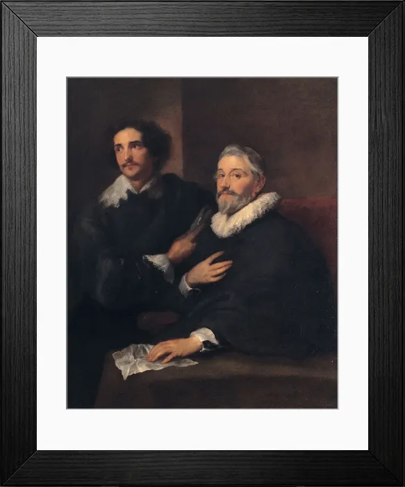Framed Print : Portrait of the Brothers de Wael, c. 1620-1630. Artist: Dyck, Sir Anthonis, van (1599-1641) Framed Print : Portrait of the Brothers de Wael, c. 1620-1630. Artist: Dyck, Sir Anthonis, van (1599-1641)