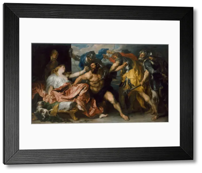 Framed Print : Samson and Delilah, 1628?1630. Artist: Dyck, Sir Anthonis, van (1599-1641) Framed Print : Samson and Delilah, 1628?1630. Artist: Dyck, Sir Anthonis, van (1599-1641)