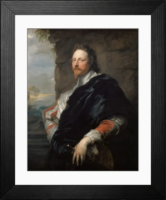 Framed Print : Portrait of Nicholas Lanier (1588-1666), 1628. Artist: Dyck, Sir Anthonis, van (1599-1641) Framed Print : Portrait of Nicholas Lanier (1588-1666), 1628. Artist: Dyck, Sir Anthonis, van (1599-1641)