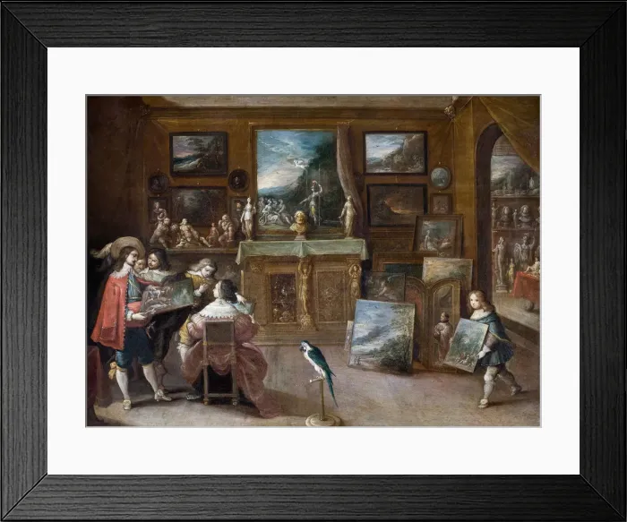 Framed Print : A visit to the Art Dealer. Artist: Francken, Frans, the Younger (1581-1642) Framed Print : A visit to the Art Dealer. Artist: Francken, Frans, the Younger (1581-1642)