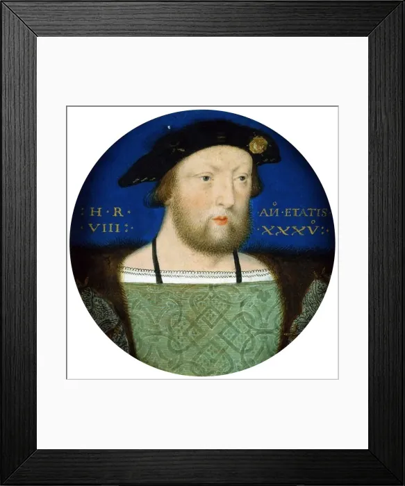 Framed Print : Portrait of King Henry VIII of England, c. 1525. Artist: Horenbout (Hornebolte), Lucas (1490 / 95-1544) Framed Print : Portrait of King Henry VIII of England, c. 1525. Artist: Horenbout (Hornebolte), Lucas (1490 / 95-1544)