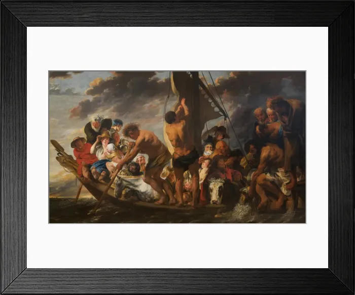 Framed Print : The Tribute Money. Peter Finding the Silver Coin in the Mouth of the Fish. (The Ferry Boat to Antwerp), 1616-1634. Artist: Jordaens, Jacob (1593-1678) Framed Print : The Tribute Money. Peter Finding the Silver Coin in the Mouth of the Fish. (The Ferry Boat to Antwerp), 1616-1634. Artist: Jordaens, Jacob (1593-1678)