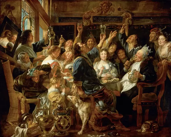 The Feast of the Bean King, ca 1640-1645. Artist: Jordaens, Jacob (1593-1678)