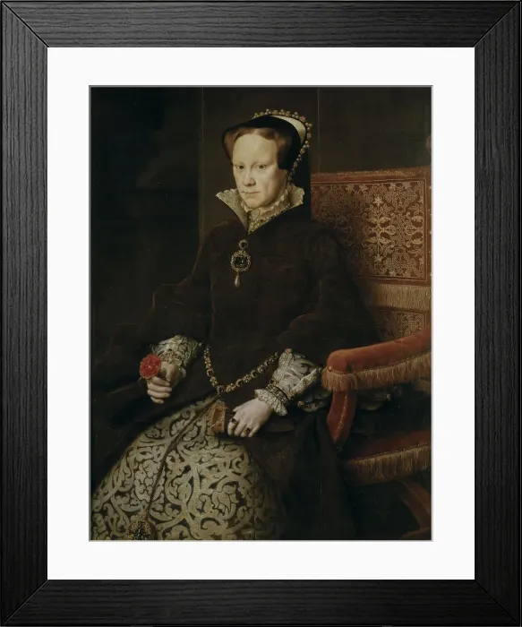 Framed Print : Portrait of Mary I of England, 1554. Artist: Mor, Antonis (Anthonis) (c. 1517-1577) Framed Print : Portrait of Mary I of England, 1554. Artist: Mor, Antonis (Anthonis) (c. 1517-1577)