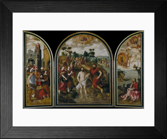 Framed Print : The triptych of Saint John the Baptist, 1549. Artist: Pourbus, Pierre (1524-1584) Framed Print : The triptych of Saint John the Baptist, 1549. Artist: Pourbus, Pierre (1524-1584)