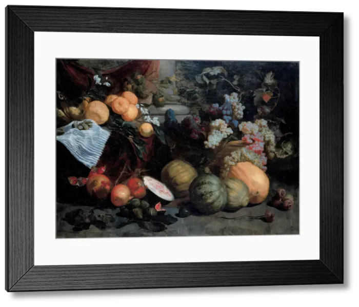 Framed Print : Still Life with Fruit and Vegetables, First third of 17th cen Artist: Roos, Jan (1591-1638) Framed Print : Still Life with Fruit and Vegetables, First third of 17th cen Artist: Roos, Jan (1591-1638)