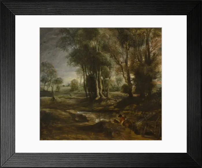 Framed Print : Evening Landscape with Timber Wagon, 1630-1640. Artist: Rubens, Pieter Paul (1577-1640) Framed Print : Evening Landscape with Timber Wagon, 1630-1640. Artist: Rubens, Pieter Paul (1577-1640)