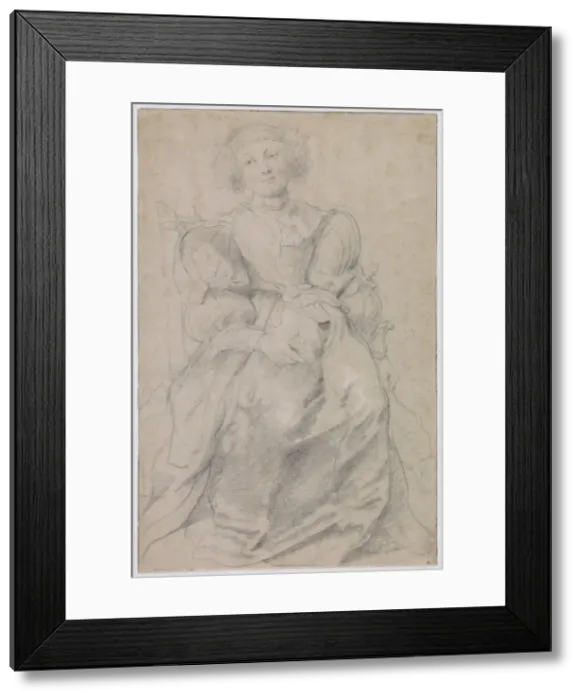 Framed Print : Portrait of Helene Fourment, c. 1630-1631. Artist: Rubens, Pieter Paul (1577-1640) Framed Print : Portrait of Helene Fourment, c. 1630-1631. Artist: Rubens, Pieter Paul (1577-1640)