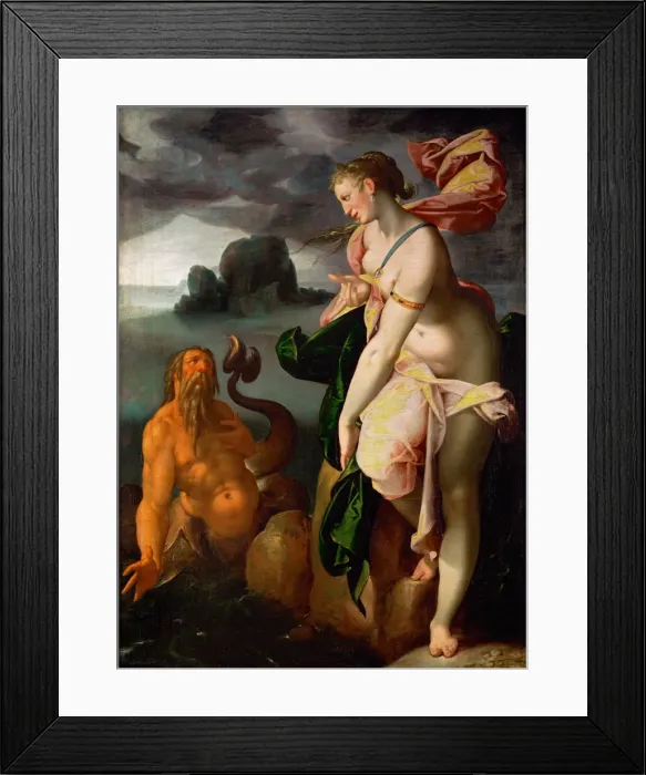 Framed Print : Scylla and Glaucus, ca 1580-1582. Artist: Spranger, Bartholomeus (1546-1611) Framed Print : Scylla and Glaucus, ca 1580-1582. Artist: Spranger, Bartholomeus (1546-1611)