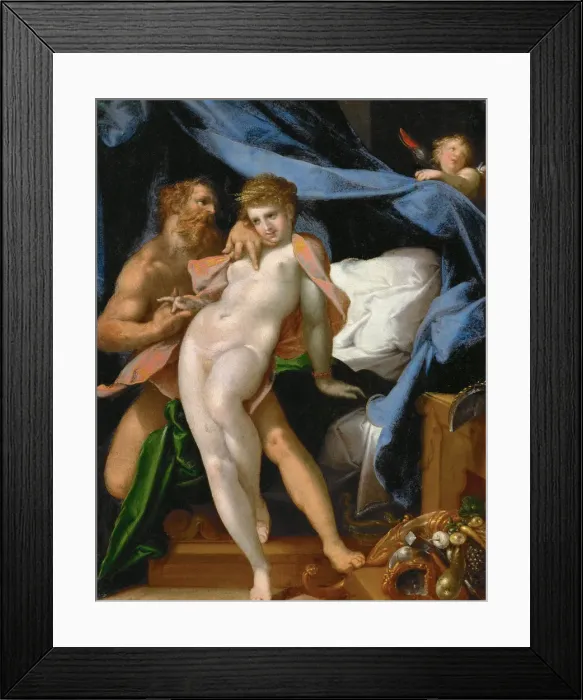 Framed Print : Vulcan and Maia, ca 1585. Artist: Spranger, Bartholomeus (1546-1611) Framed Print : Vulcan and Maia, ca 1585. Artist: Spranger, Bartholomeus (1546-1611)