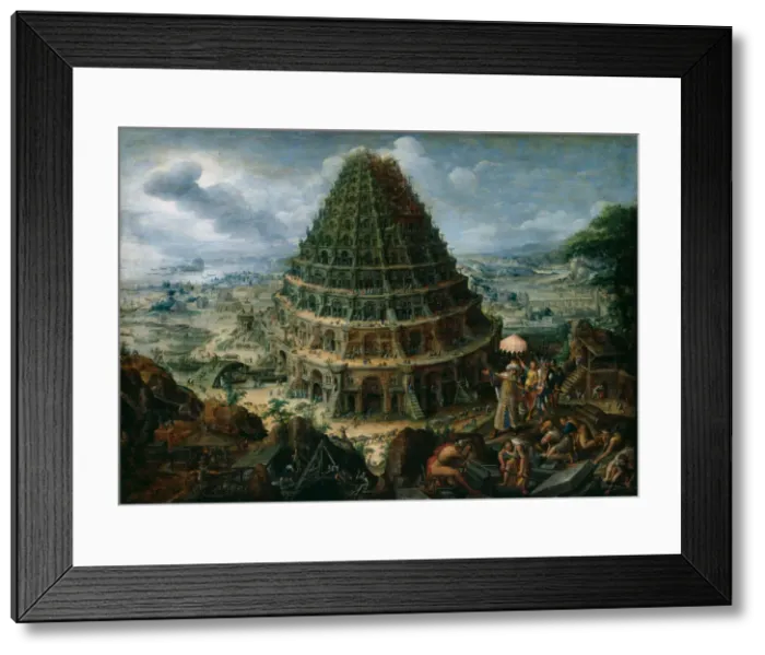 Framed Print : The Tower of Babel, 1595. Artist: Valckenborch, Marten van (1535-1612) Framed Print : The Tower of Babel, 1595. Artist: Valckenborch, Marten van (1535-1612)