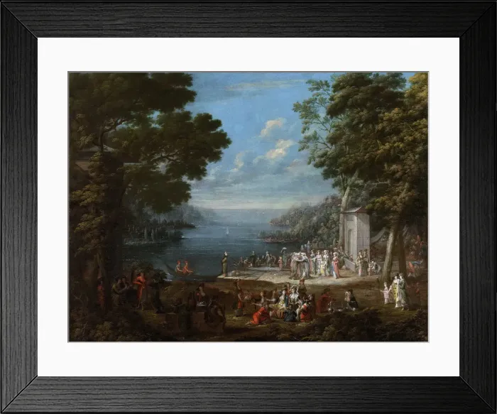 Framed Print : Womens Festival on the Bosphorus, 1737. Artist: Vanmour (Van Mour), Jean-Baptiste (1671-1737) Framed Print : Womens Festival on the Bosphorus, 1737. Artist: Vanmour (Van Mour), Jean-Baptiste (1671-1737)
