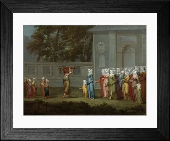 Framed Print : First walk to boys school, 1737. Artist: Vanmour (Van Mour), Jean-Baptiste (1671-1737) Framed Print : First walk to boys school, 1737. Artist: Vanmour (Van Mour), Jean-Baptiste (1671-1737)