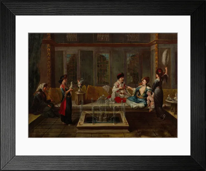 Framed Print : The Conversation, 1730s. Artist: Vanmour (Van Mour), Jean-Baptiste, (School) Framed Print : The Conversation, 1730s. Artist: Vanmour (Van Mour), Jean-Baptiste, (School)