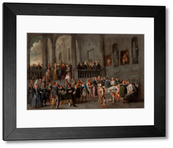 Framed Print : To Visit the Sick, c. 1640. Artist: Wael, Cornelis, de (1592-1667) Framed Print : To Visit the Sick, c. 1640. Artist: Wael, Cornelis, de (1592-1667)