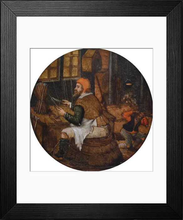 Framed Print : Arrow Maker. Artist: Brueghel, Pieter, the Younger (1564-1638) Framed Print : Arrow Maker. Artist: Brueghel, Pieter, the Younger (1564-1638)