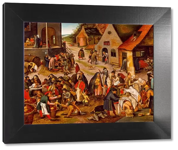 The Seven Works of Mercy, Between 1616 and 1638. Artist: Brueghel, Pieter, the Younger (1564-1638)