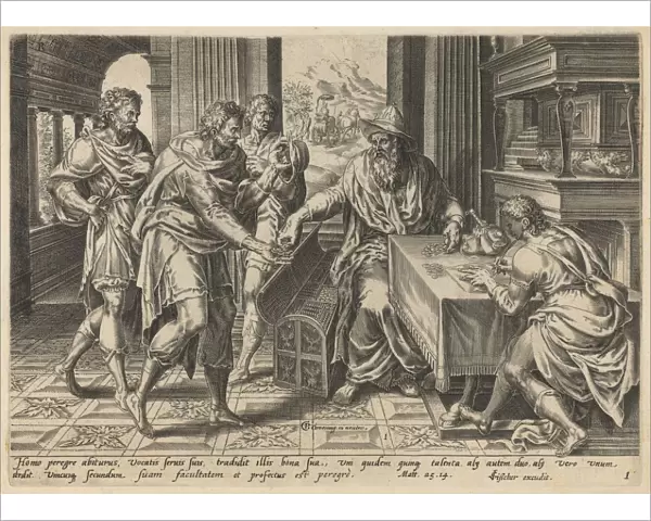 The Parable of the Talents. Artist: Doetechum, Lucas, van (c. 1530-c. 1584)