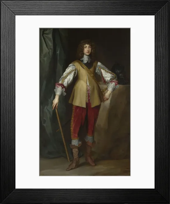 Framed Print : Portrait of Prince Rupert of the Rhine (1619-1682), Duke of Cumberland, ca 1637. Artist: Dyck, Anthony van, (Studio of)