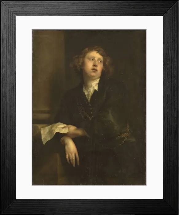 Framed Print : Portrait of the Composer Henricus Liberti (1628-1661), c. 1630. Artist: Dyck, Anthony van, (Studio of) Framed Print : Portrait of the Composer Henricus Liberti (1628-1661), c. 1630. Artist: Dyck, Anthony van, (Studio of)